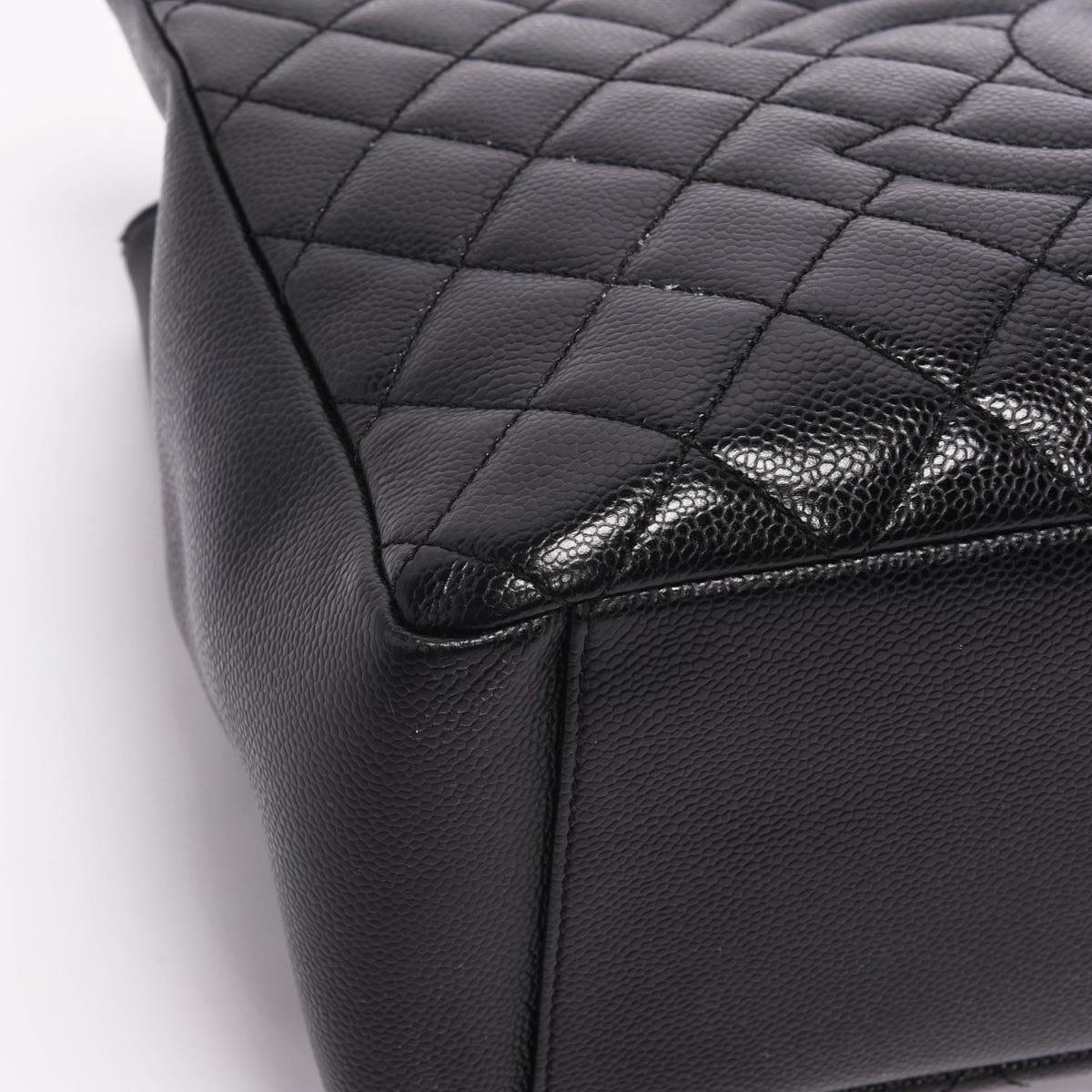 Chanel Black Quilted Caviar Grand Shopping Tote