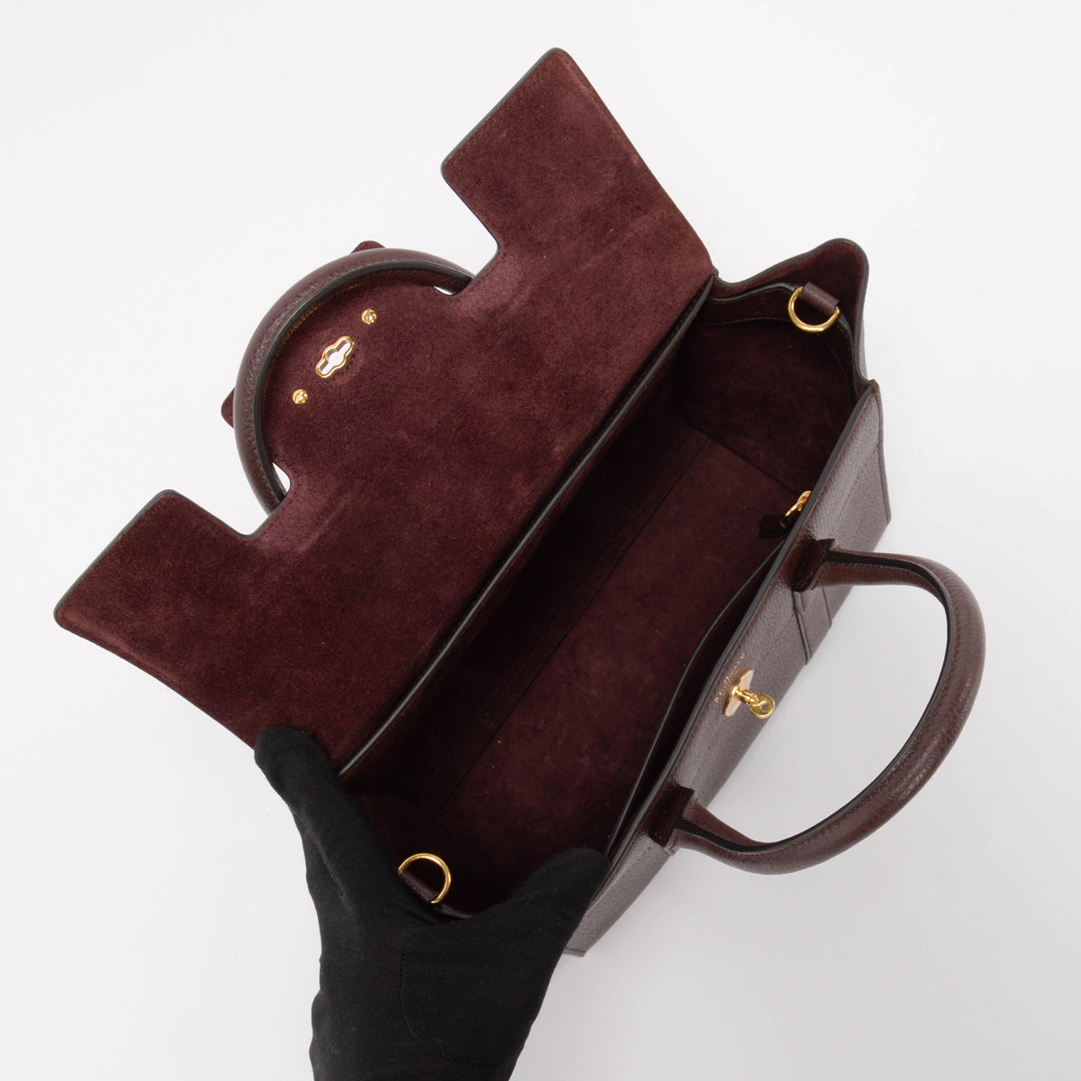 Mulberry Oxblood Classic Grain Small Bayswater With Strap