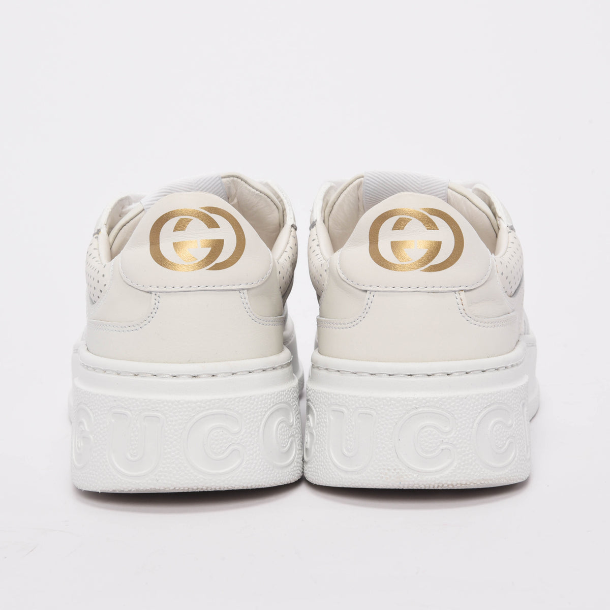 Gucci White Jumbo GG Trainer Sneakers 39