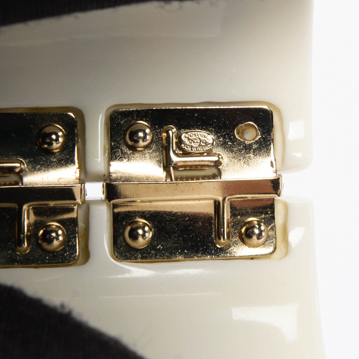 Chanel Ivory & Navy Resin Nautical Cuff