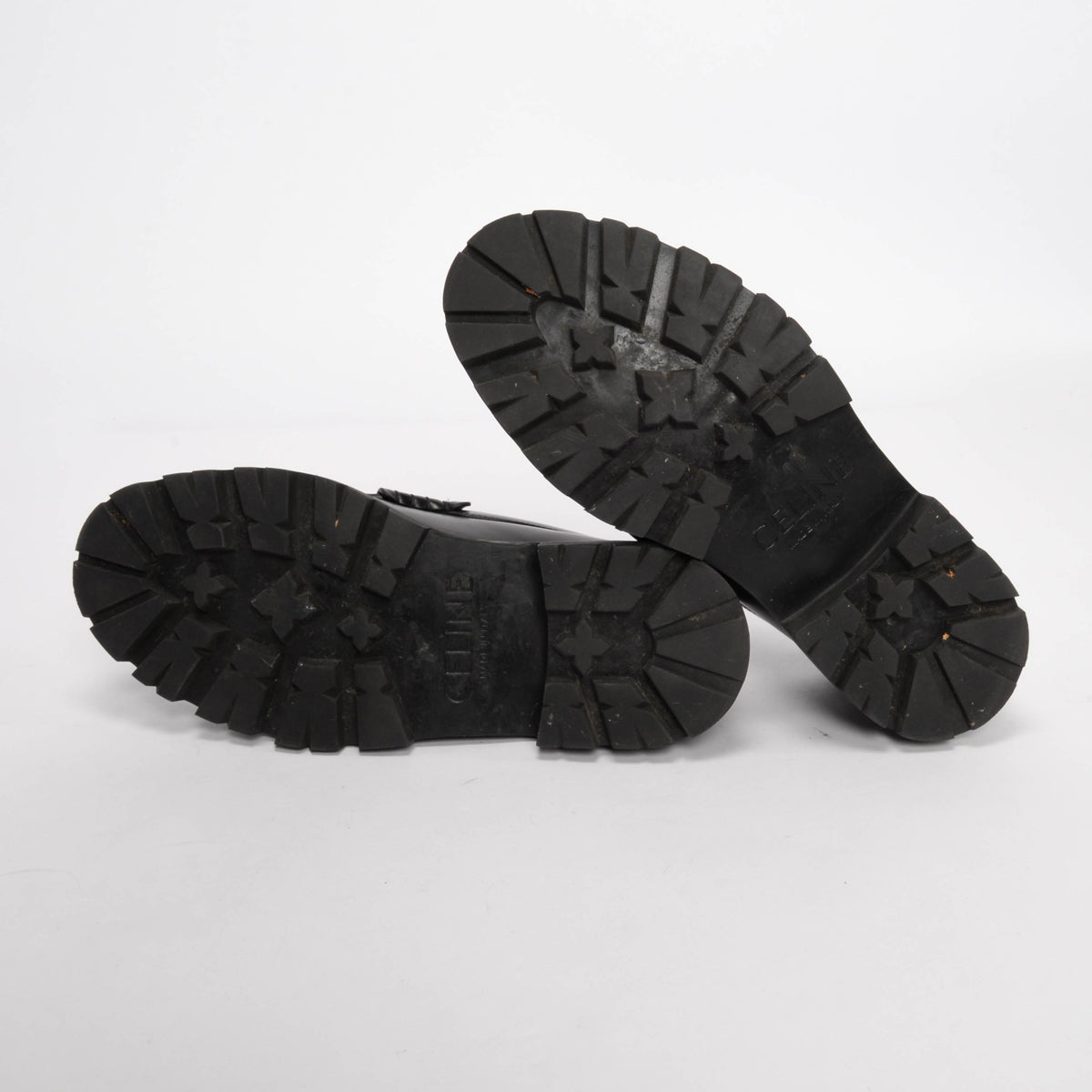 Celine Black Polished Bullskin Margaret Loafers 38.5
