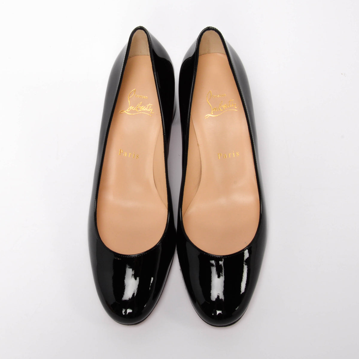 Christian Louboutin Black Patent Miss Sab Pumps 38.5
