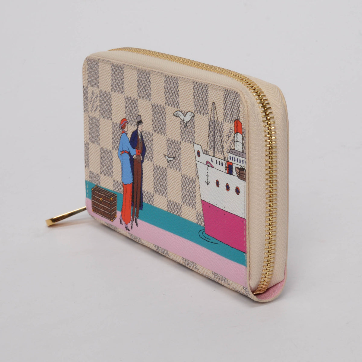 Louis Vuitton Damier Azur Transatlantic Cruises Zippy Wallet