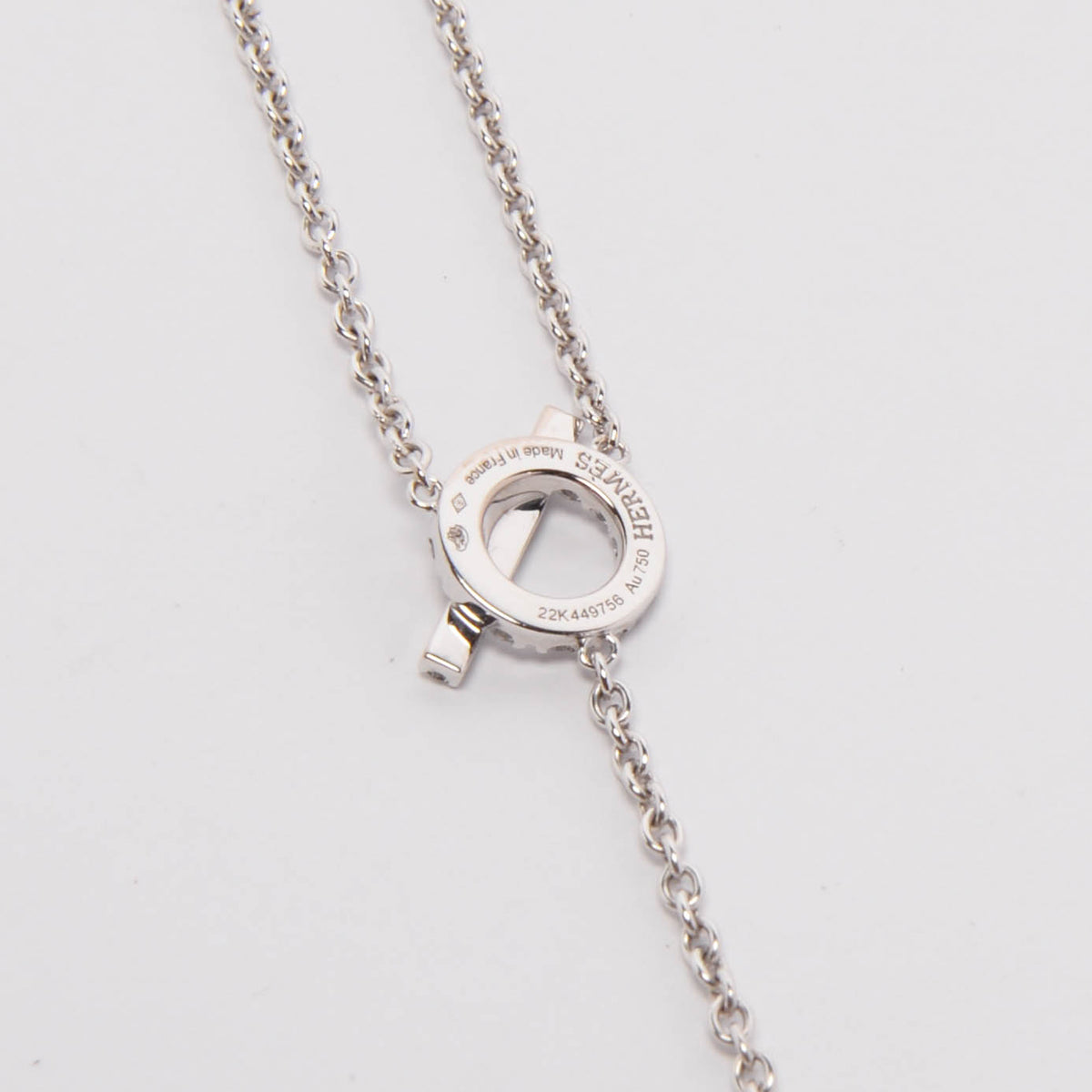 Hermes 18k White Gold & Diamond Finesse Necklace
