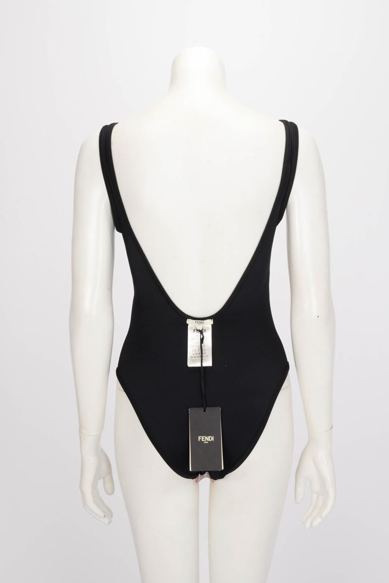 Fendi Tobacco Lycra FF Reversible Swimsuit IT 46