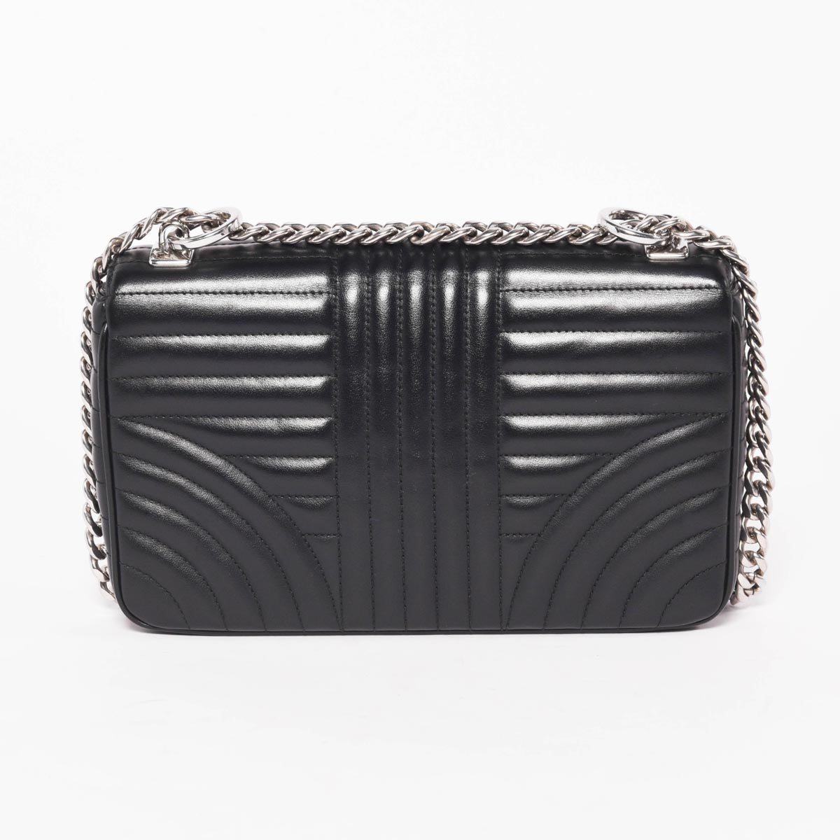 Prada Black Soft Calfskin Impunture Diagramme Medium Bag