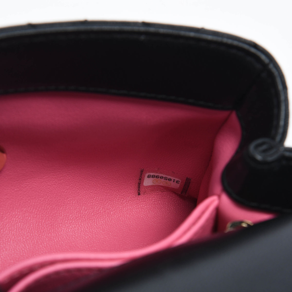 Chanel Black Goatskin Rainbow Extra Mini Coco Handle Bag