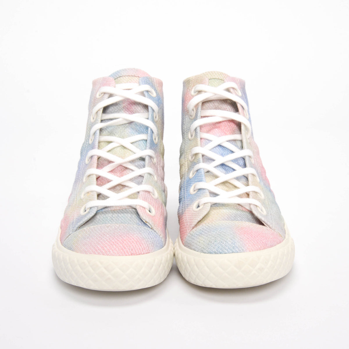 Chanel Pastel Tie-Dye Canvas High Top Sneakers 38