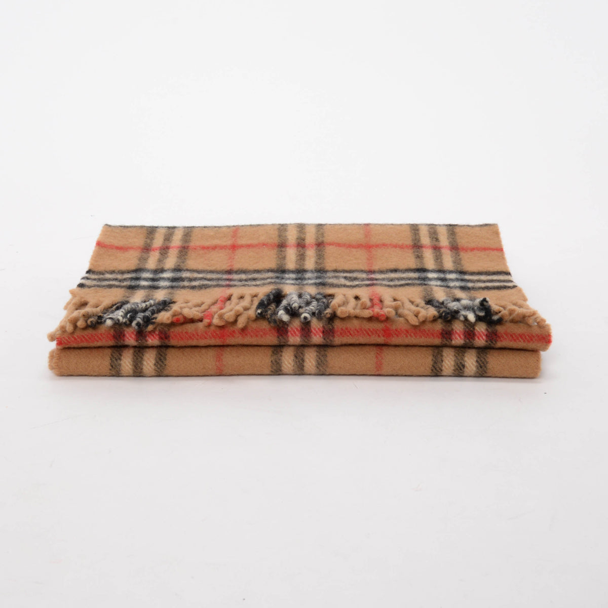 Burberry Camel Lambswool Nova Check Scarf