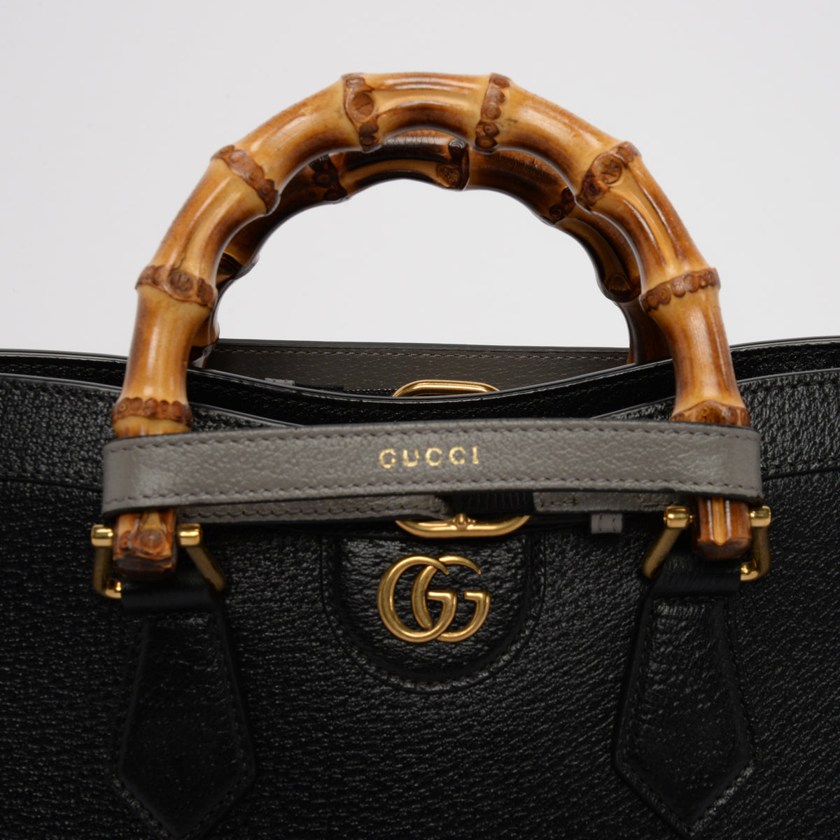 Gucci Black Dollar Calfskin Medium Diana Tote