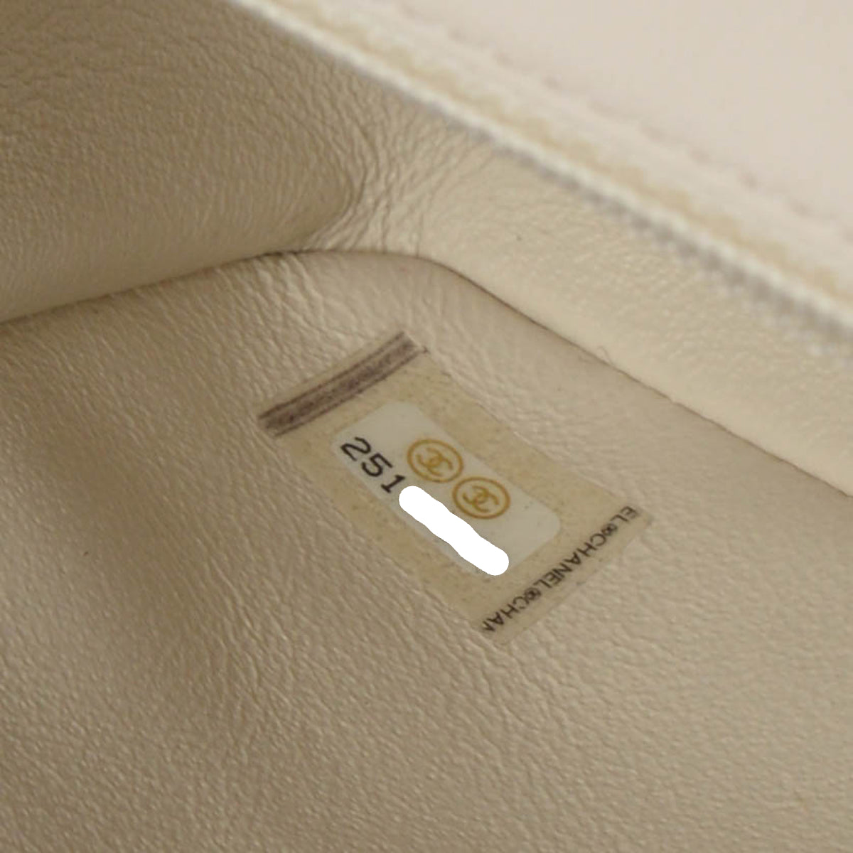 Chanel Ivory Lambskin Mini Rectangular Flap Bag