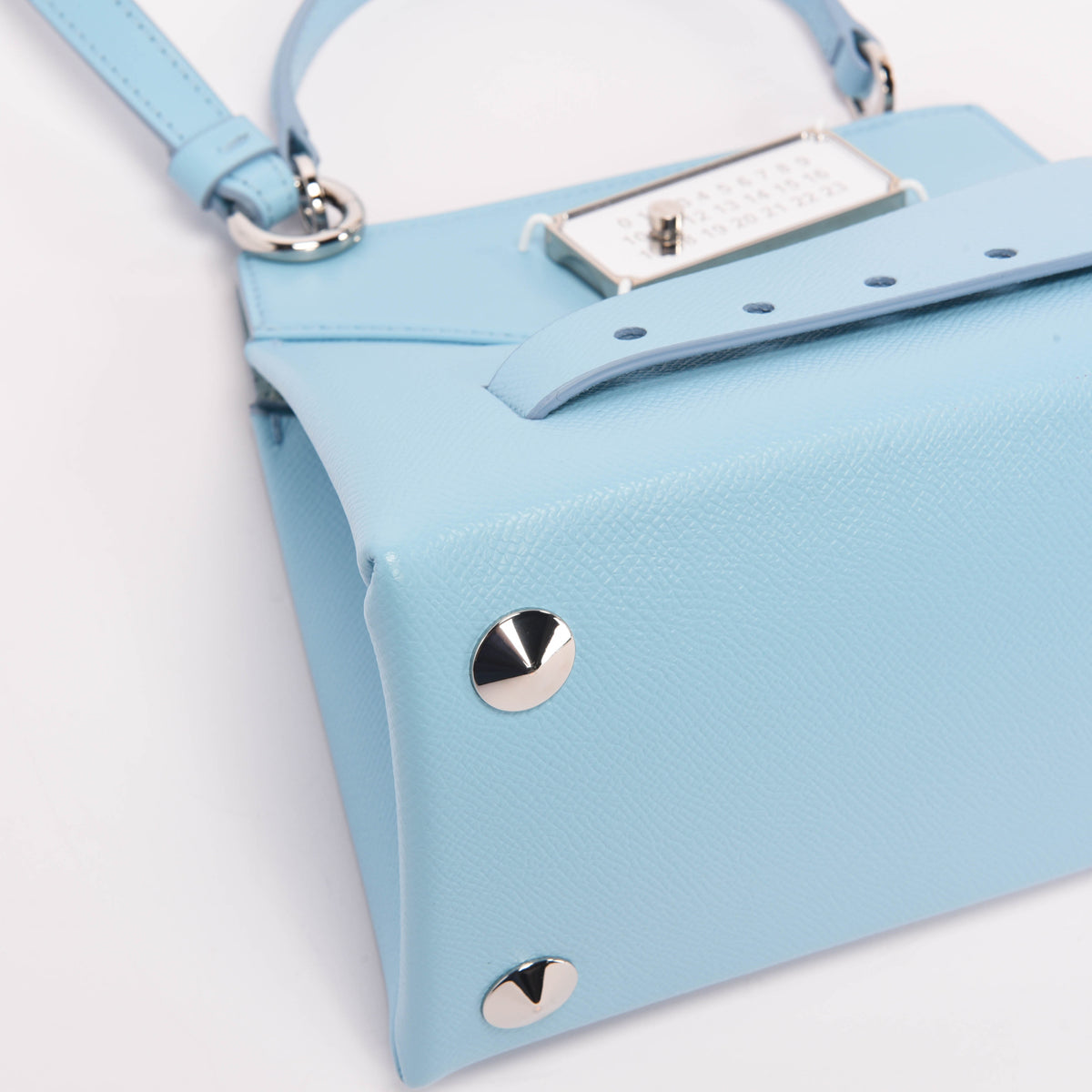 Maison Margiela Pale Blue Calfskin Small Snatched Bag