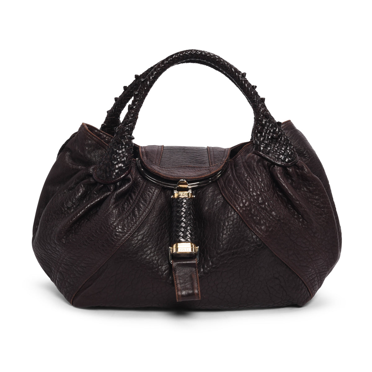Fendi Brown Nappa Spy Shoulder Bag