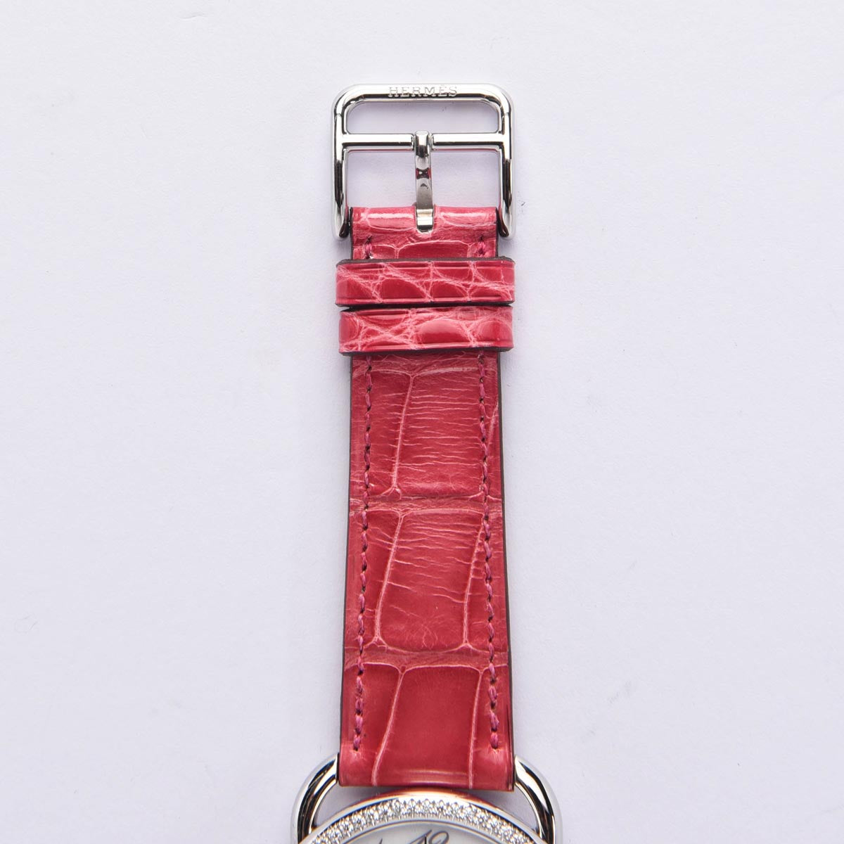 Hermes Stainless Steel & Diamond Arceau Petite Lune Watch
