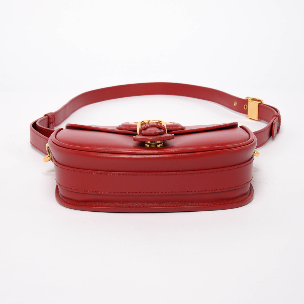 Dior Cherry Red Box Calfskin Small Dior Bobby Bag