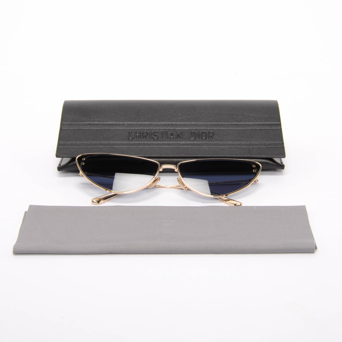 Dior Gold & Blue MissDior Cat-Eye Sunglasses