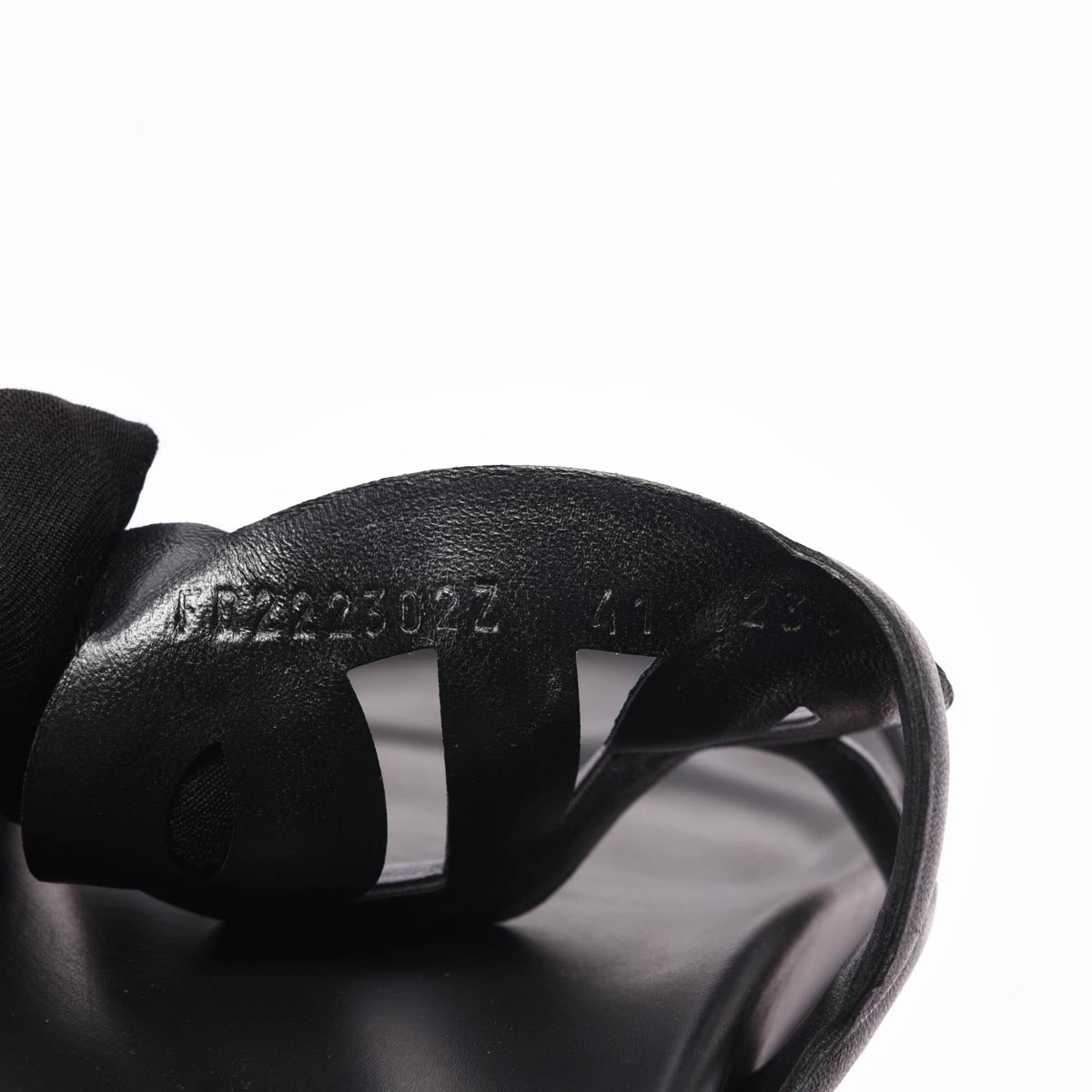 Hermes Black Nappa Extra Sandals 41