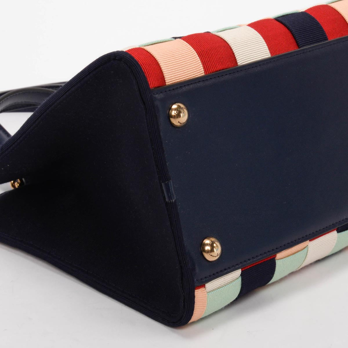 Ferragamo Multi Colour Nylon Vara Bow Tote