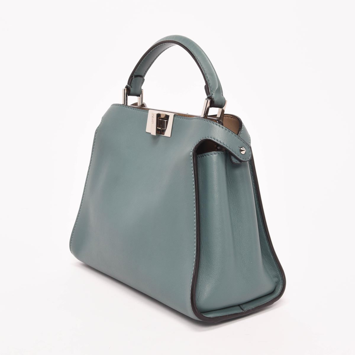 Fendi Mist Green Calfskin Peekaboo Iconic Essentially Bag
