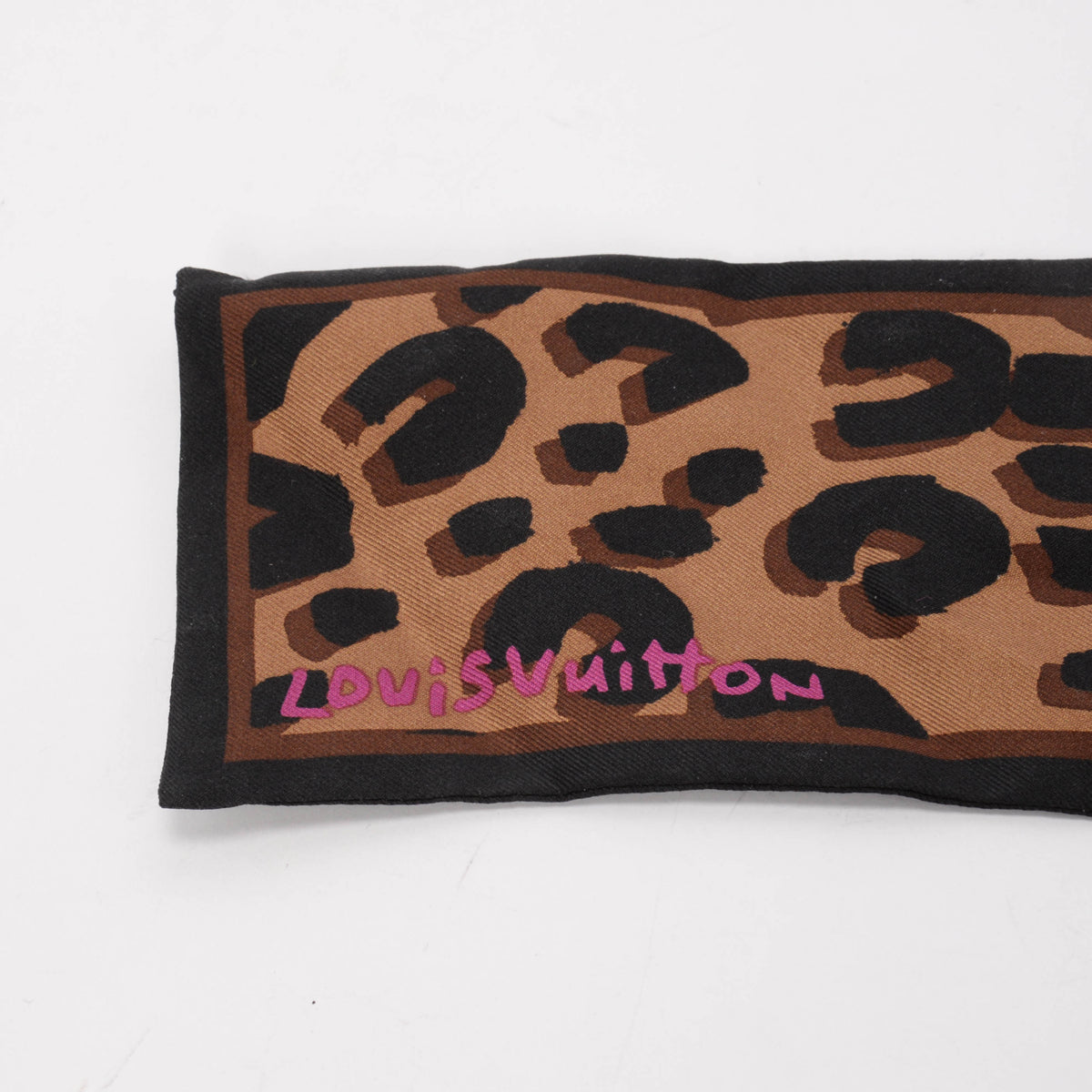 Louis Vuitton x Stephen Sprouse Brown Silk Leopard Print Bandeau