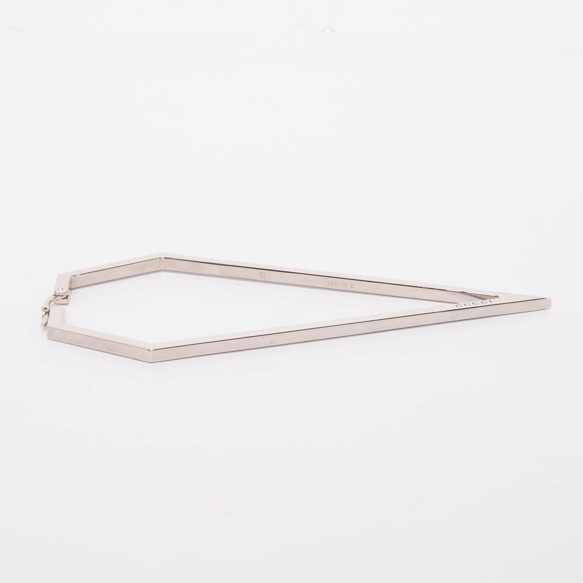 Gucci Silver Triangle Hoop Single Earring