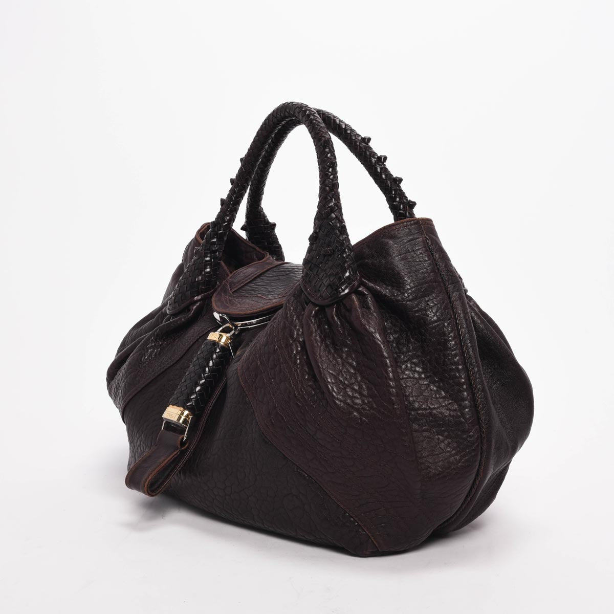 Fendi Brown Nappa Spy Shoulder Bag