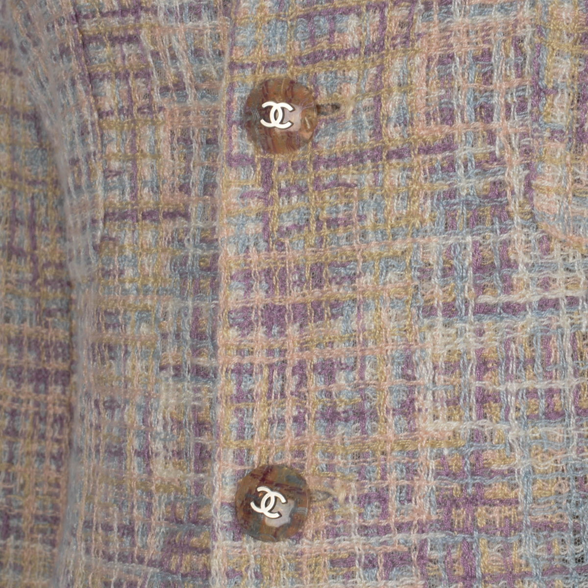 Chanel Pastel Check Four Pocket Jacket FR 38