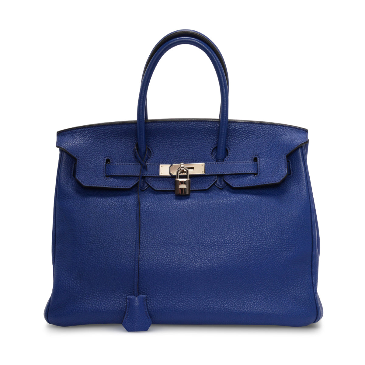 Hermes Bleu Electrique Togo Birkin 35 PHW