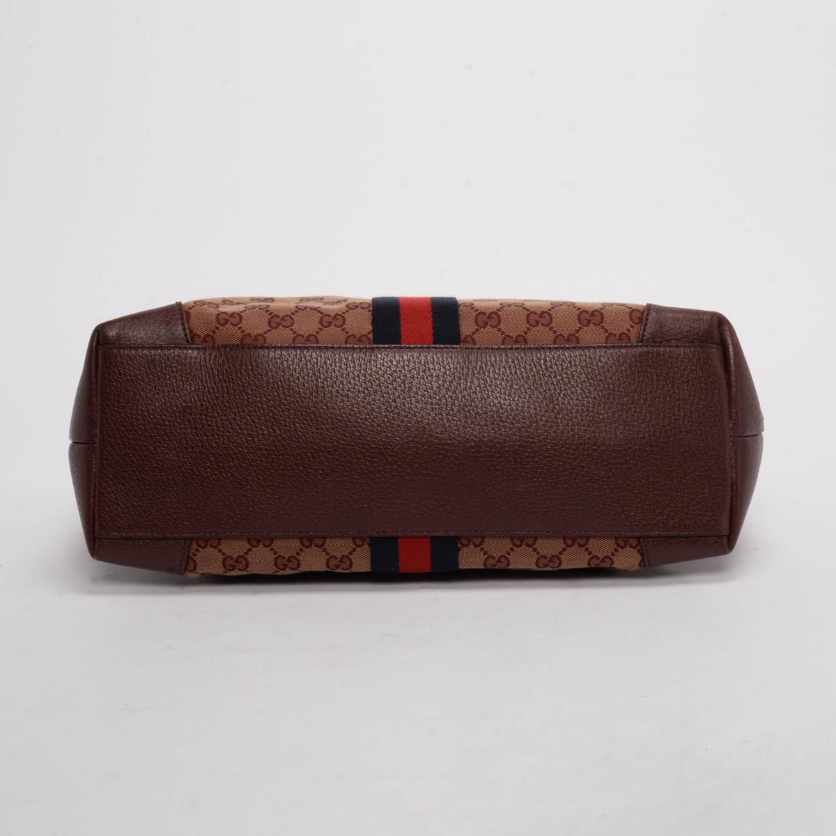 Gucci Burgundy GG Denim Ophidia Tote