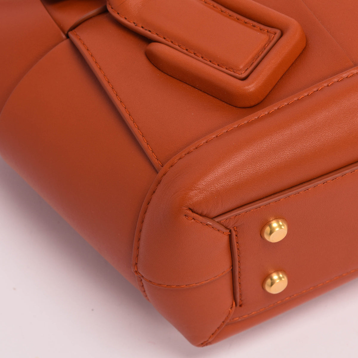 Bottega Veneta Rust Intrecciato Arco Small Tote
