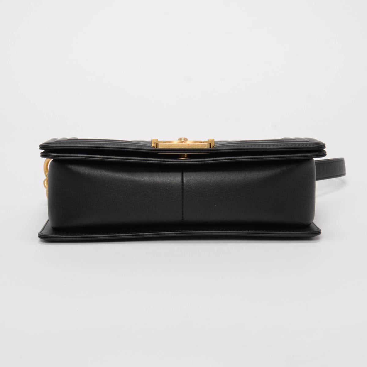 Chanel Black Quilted Lambskin Old Medium Boy Bag