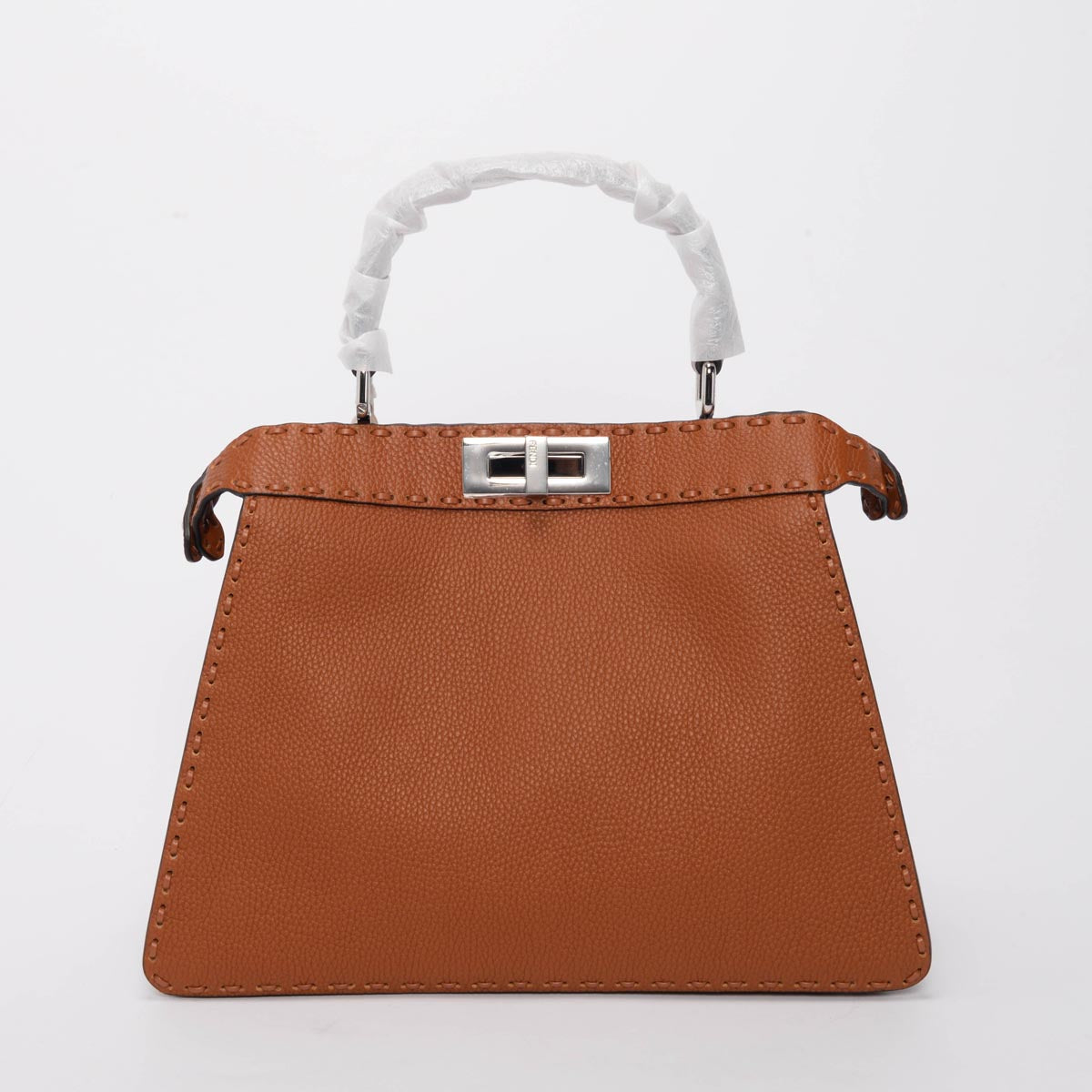 Fendi Tan Roma Calfskin Medium Peekaboo ISeeU Bag