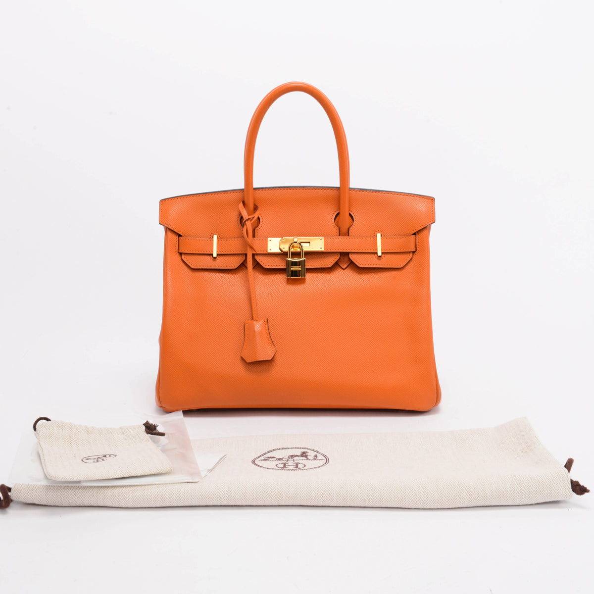 Hermes Orange Epsom Birkin 30 GHW