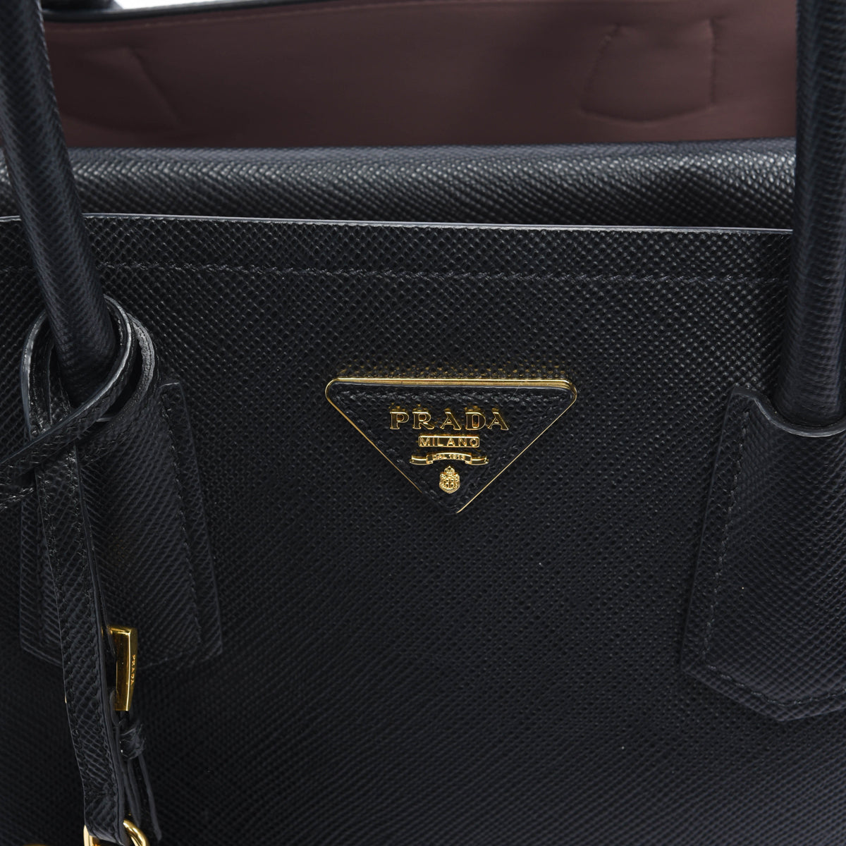 Prada Black Saffiano Medium Double Bag