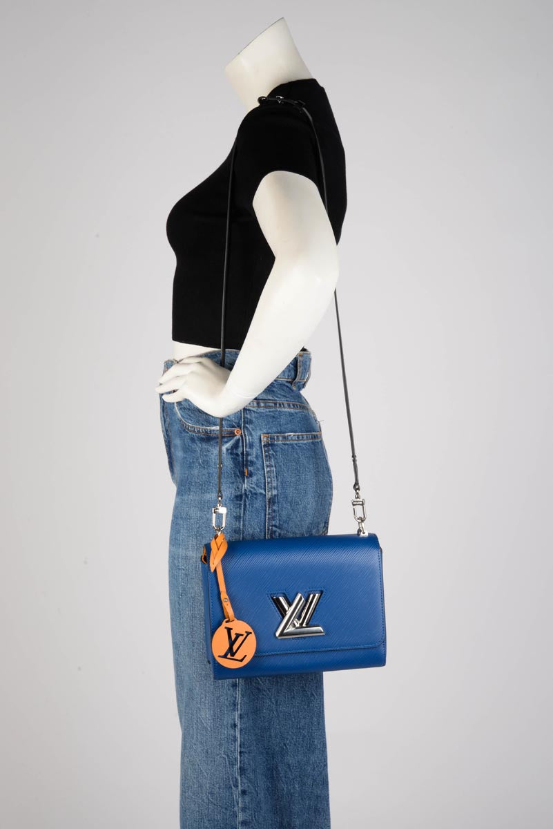 Louis Vuitton Blue Epi Braided Handle Twist MM