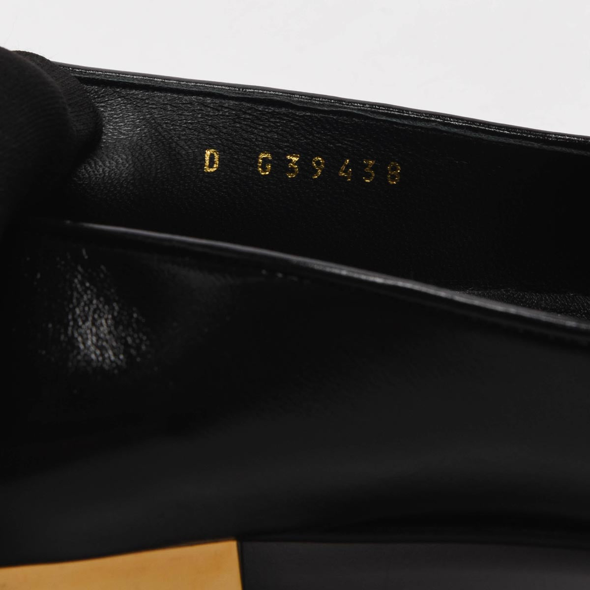 Chanel Black Glazed Goatskin Chain CC Loafers 41