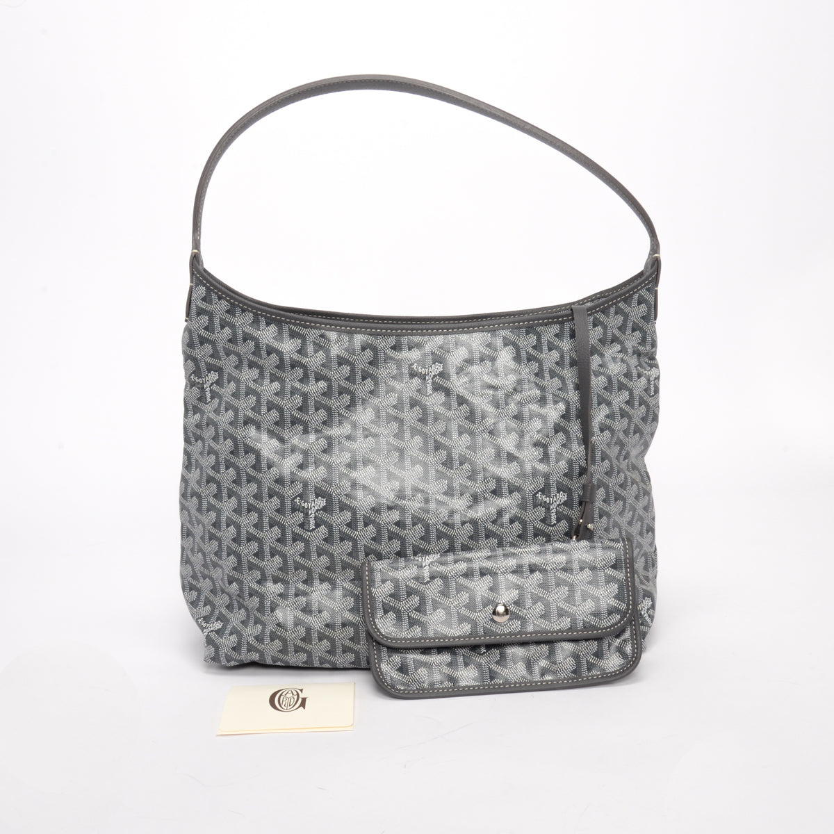 Goyard Grey Goyardine Boheme Hobo Bag