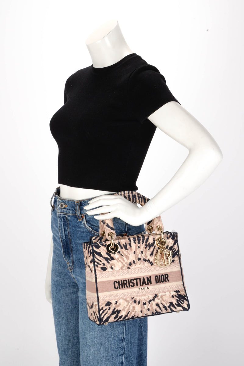 Dior Pink Tie Dye Canvas Medium Lady D-Lite Bag