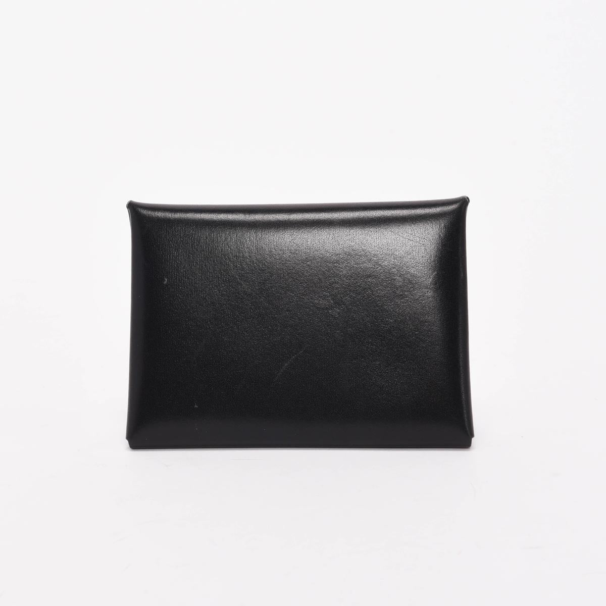 Hermes Black Box Calf Calvi Duo Compact Card Holder