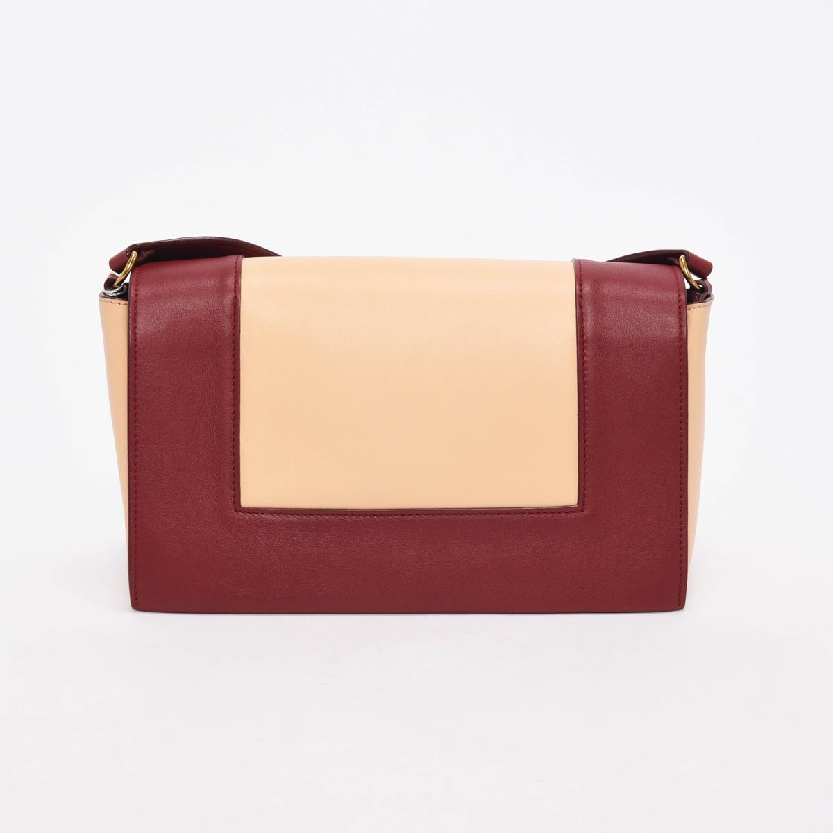 Celine Ruby & Nude Smooth Calfskin Medium Frame Bag