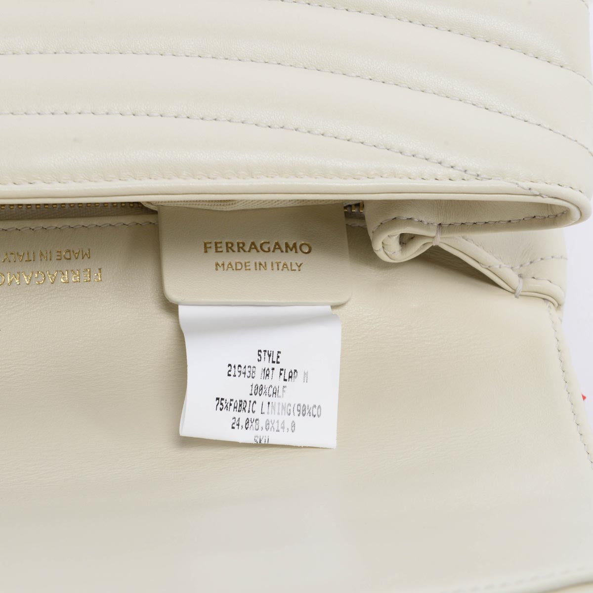 Ferragamo Marscapone Quilted Calfskin Medium Mat Flap Bag