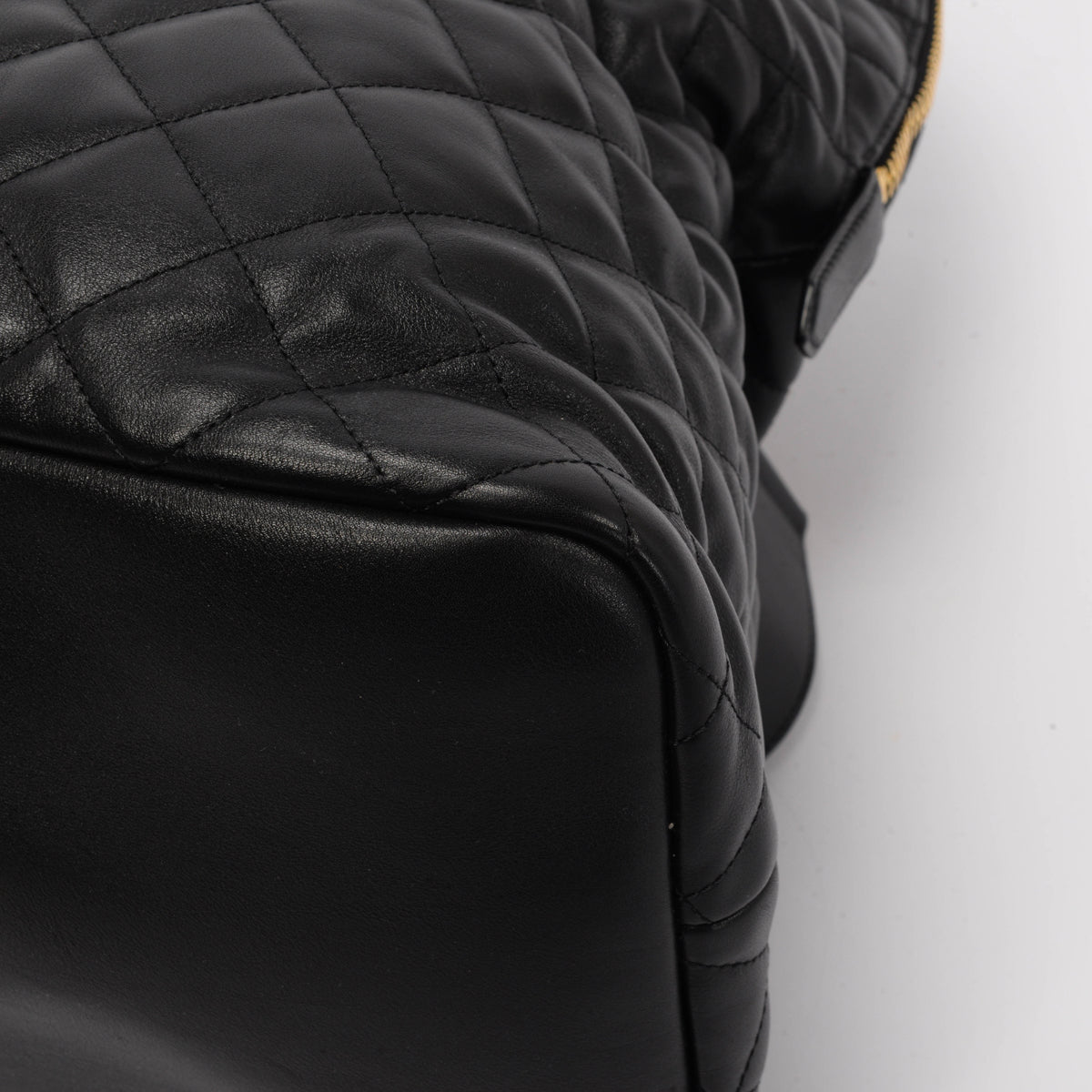 Saint Laurent Black Quilted Calfskin ES Giant Travel Bag