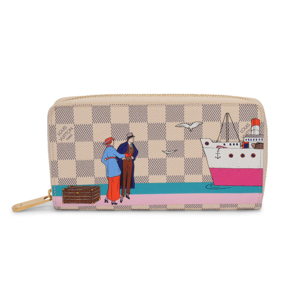 Louis Vuitton Damier Azur Transatlantic Cruises Zippy Wallet