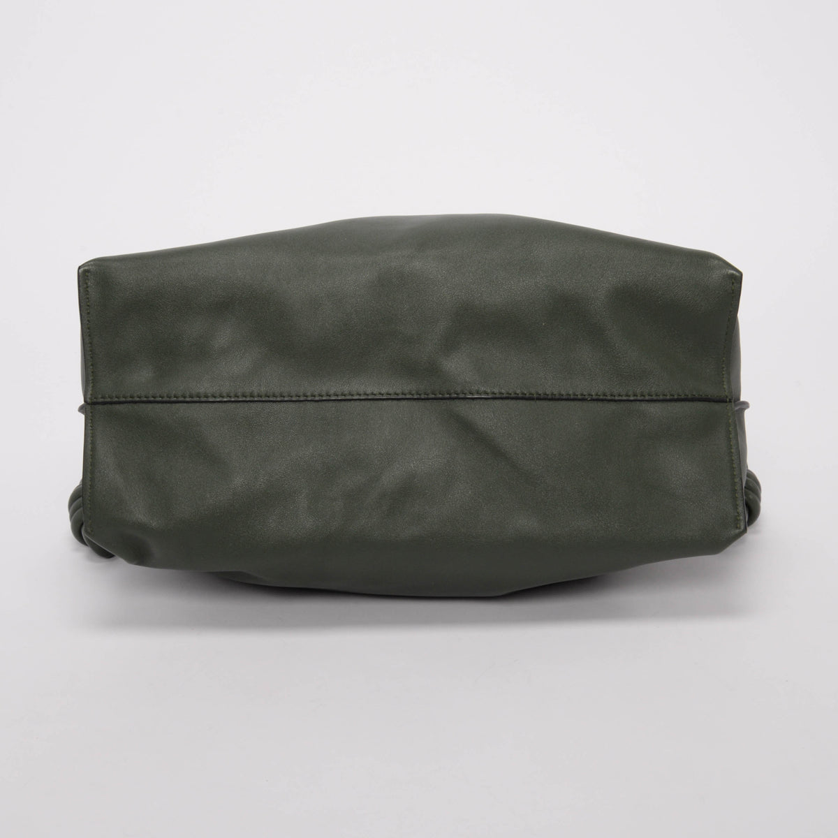 Loewe Vintage Khaki Nappa Calfskin Large Flamenco Clutch
