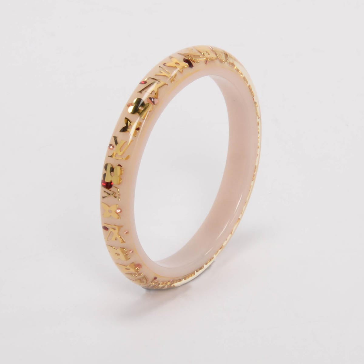 Louis Vuitton White Resin Monogram Inclusion Bangle