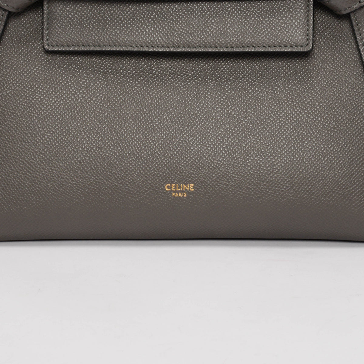 Celine Anthracite Grained Calfskin Micro Belt Bag