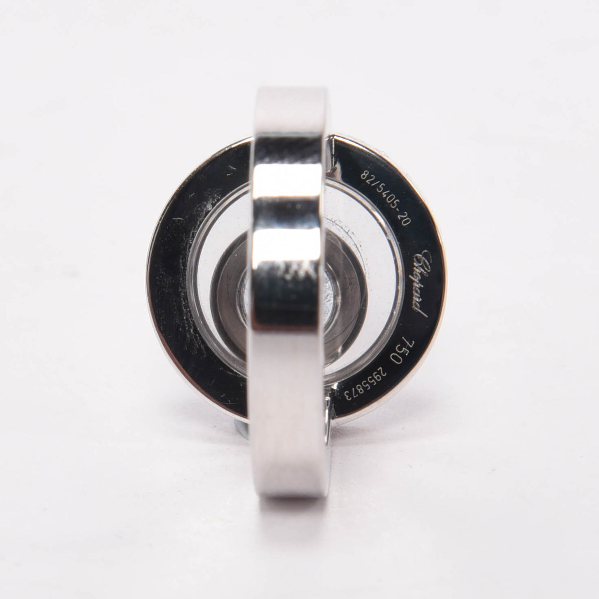 Chopard 18k White Gold & Diamond Happy Spirit Ring