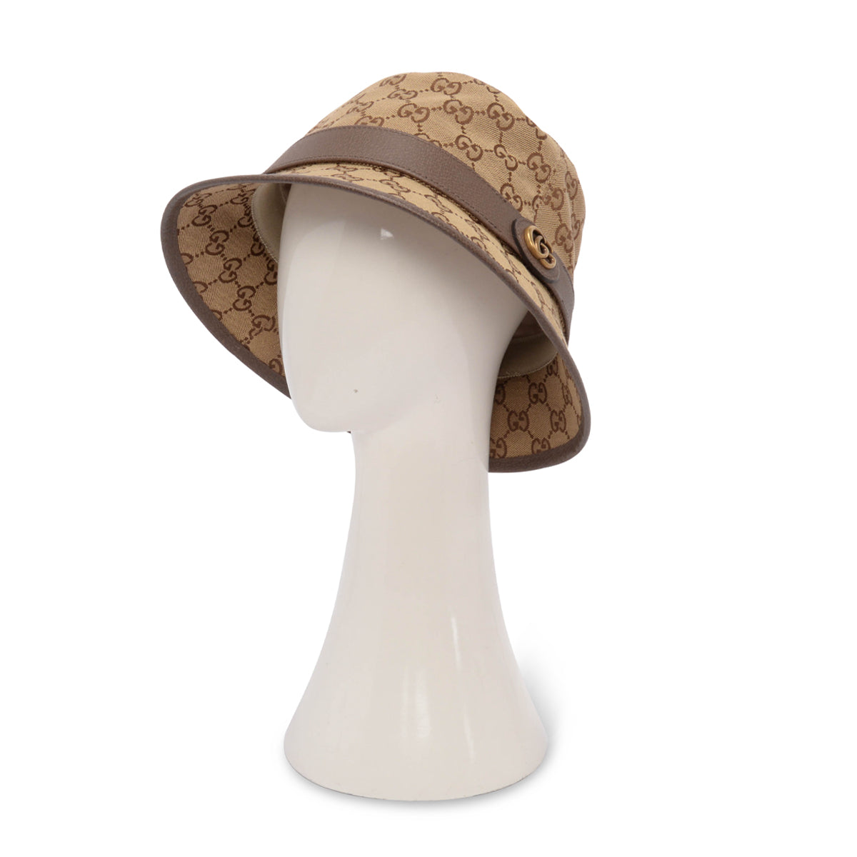 Gucci Beige Canvas GG Bucket Bucket Hat