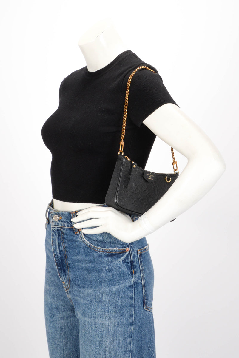 Louis Vuitton Black Monogram Empreinte Easy Pouch on Strap