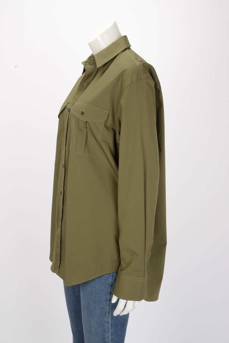 Wardrobe NYC Military Cotton Oversized Shirt S